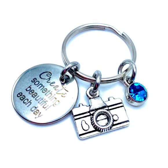 Photographer Keychain Create Something Beautiful Each Day Photography Gi… - Picture 5 of 7